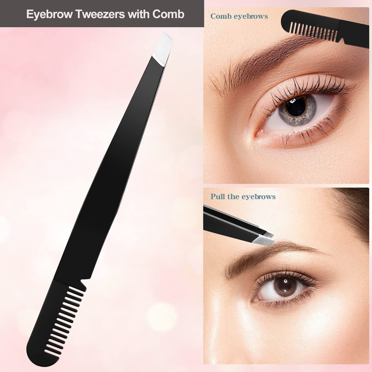KAJUDA 5-in-1 Eyebrow Grooming Kit - Eyebrow Razor, Trimmer & Scissors Set for Women and Men - görsel 9