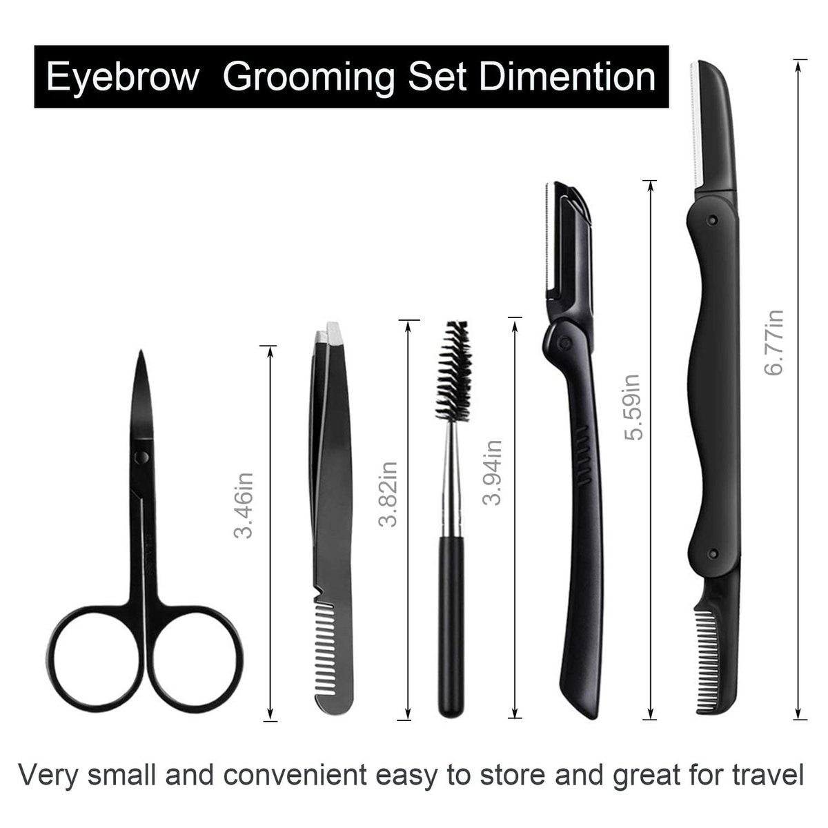 KAJUDA 5-in-1 Eyebrow Grooming Kit - Eyebrow Razor, Trimmer & Scissors Set for Women and Men - görsel 13