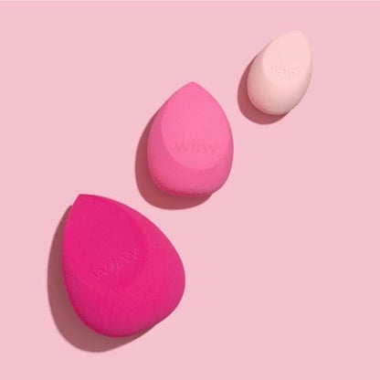 wet n wild Power Trio 3-Piece Beauty Blender Makeup Sponge Set – Silicone Blend Sponges for Flawless Application