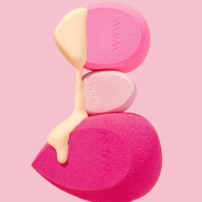 wet n wild Power Trio 3-Piece Beauty Blender Makeup Sponge Set – Silicone Blend Sponges for Flawless Application