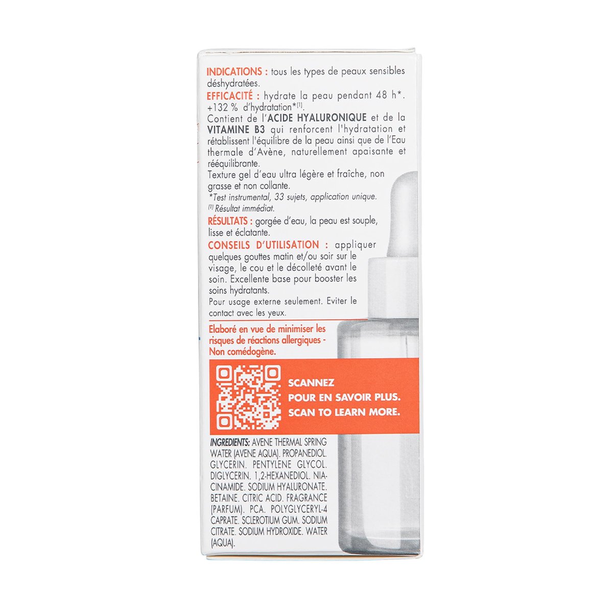 Avène Hydrance Boost Concentrated Hydrating Serum - 48 Hour Hydration with Hyaluronic Acid, 1 Fl Oz Avelisse