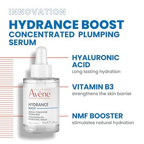 Avène Hydrance Boost Concentrated Hydrating Serum - 48 Hour Hydration with Hyaluronic Acid, 1 Fl Oz Avelisse