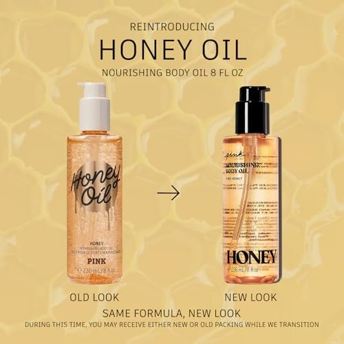 Victoria's Secret Pink Honey Soothing Body Oil - 8 oz | Nourishing Moisturizer Avelisse