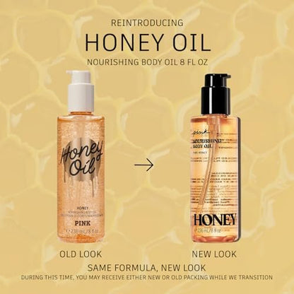 Victoria's Secret Pink Honey Soothing Body Oil - 8 oz | Nourishing Moisturizer Avelisse