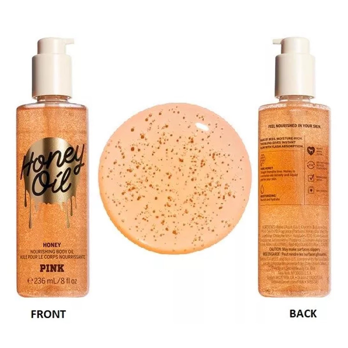 Victoria's Secret Pink Honey Soothing Body Oil - 8 oz | Nourishing Moisturizer Avelisse
