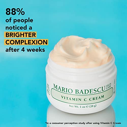 Mario Badescu Vitamin C Cream – Lightweight Face Moisturizer with Niacinamide for All Skin Types, Visibly Reduces Signs of Aging, 1 Fl Oz Avelisse