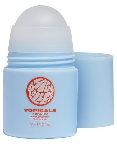Topicals High Roller Ingrown Hair Serum - Roll-On Tonic for Irritated Skin, Salicylic & Glycolic Acid, Vegan & Cruelty-Free (1.7 Fl Oz) Avelisse