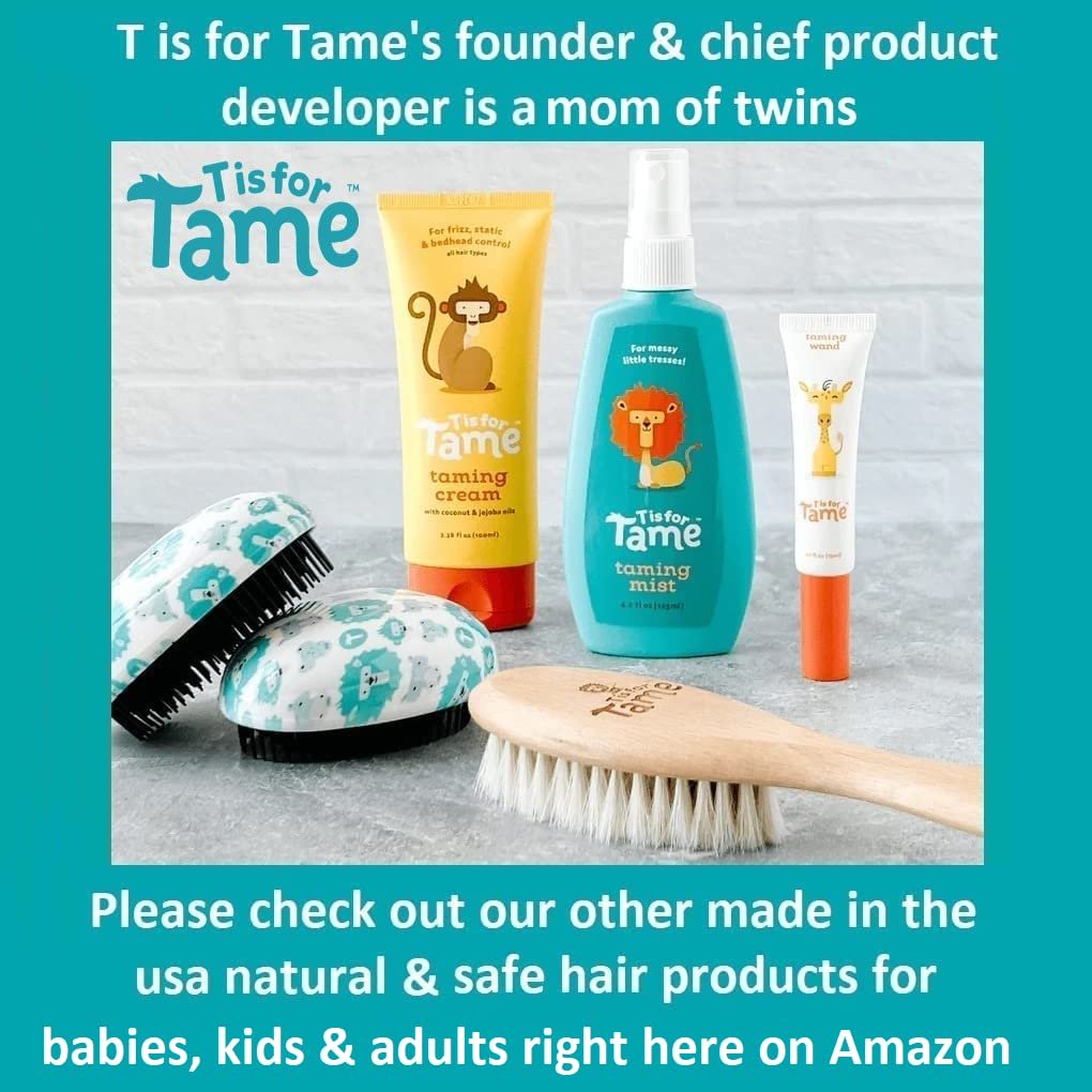 T is for Tame Mini Detangling Brush for Toddlers & Kids – Blue, Tames Knots Without Tears or Tantrums, Perfect Size for Little Hands - görsel 10