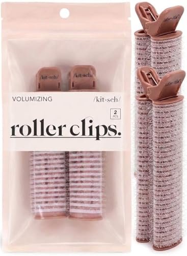 Kitsch Volumizing Hair Clips for Women - 2 Pack Terracotta Hair Rollers for Volume & Curls - görsel 2