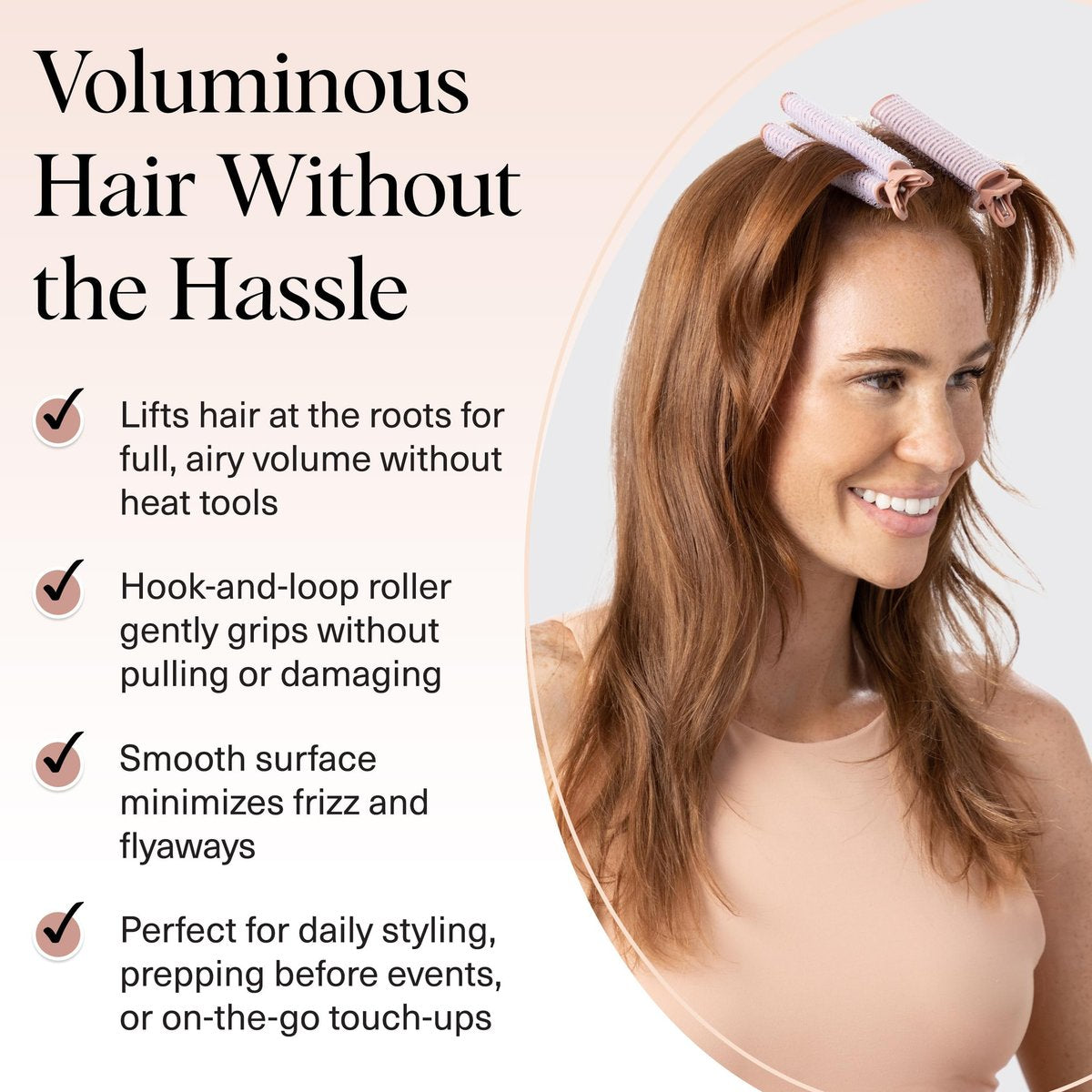 Kitsch Volumizing Hair Clips for Women - 2 Pack Terracotta Hair Rollers for Volume & Curls - görsel 5