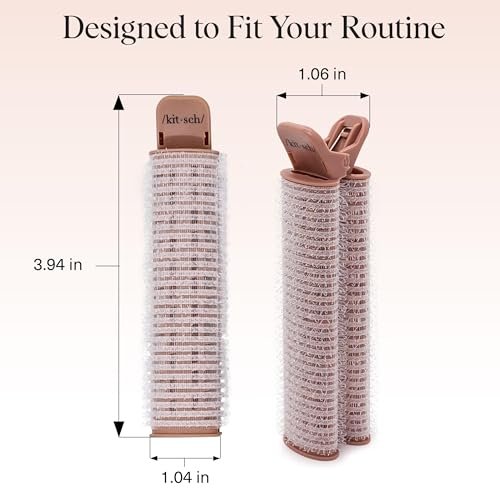 Kitsch Volumizing Hair Clips for Women - 2 Pack Terracotta Hair Rollers for Volume & Curls - görsel 10