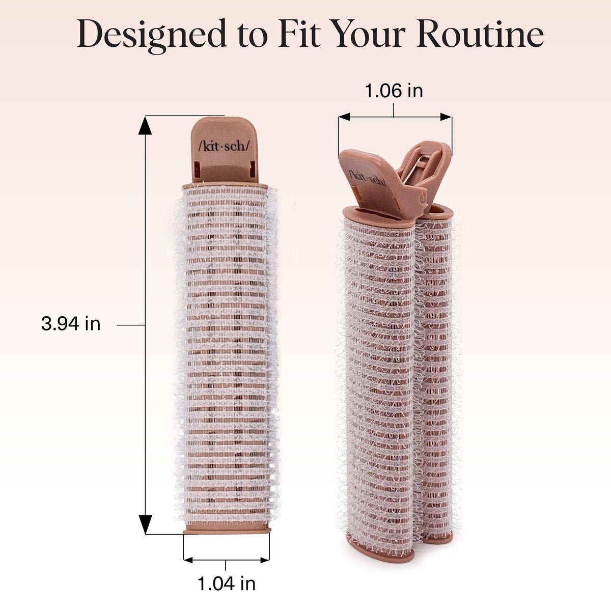 Kitsch Volumizing Hair Clips for Women - 2 Pack Terracotta Hair Rollers for Volume & Curls - görsel 9