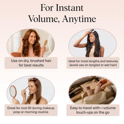 Kitsch Volumizing Hair Clips for Women - 2 Pack Terracotta Hair Rollers for Volume & Curls