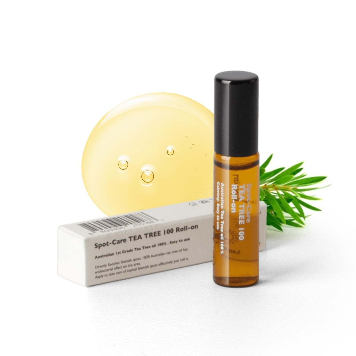 Lazy Society Tea Tree Oil Roll-On – 100% Pure Spot Care for Acne, Blemishes & Pimples, Gentle on Sensitive Skin, 0.18 oz Avelisse