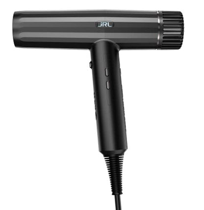 JRL Forte Pro Dryer - Professional Hair Blow Dryer with Diffuser, Ionic Generator for Fast Drying, Frizz Reduction, 3 Heat & Speed Settings, Black Avelisse