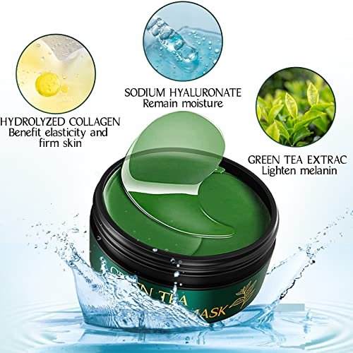 Tiepetly Under Eye Masks – Collagen Eye Mask with Green Tea, 60 Pcs for Puffy Eyes, Dark Circles & Hydration - görsel 4