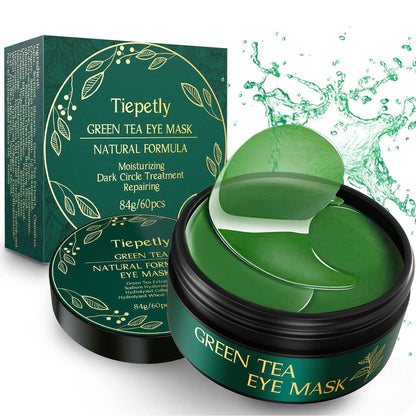 Tiepetly Under Eye Masks – Collagen Eye Mask with Green Tea, 60 Pcs for Puffy Eyes, Dark Circles & Hydration