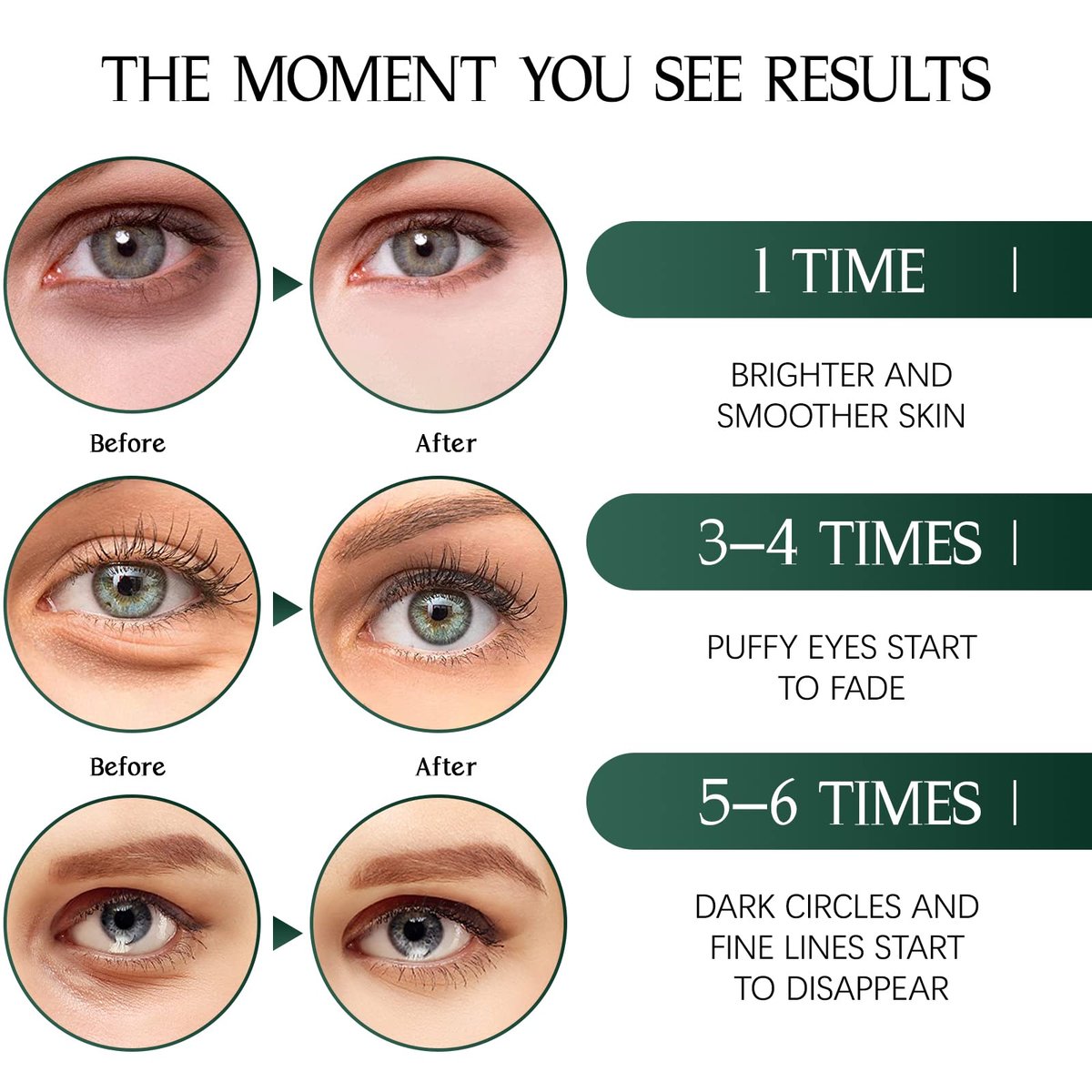 Tiepetly Under Eye Masks – Collagen Eye Mask with Green Tea, 60 Pcs for Puffy Eyes, Dark Circles & Hydration - görsel 5