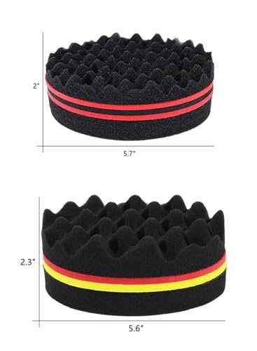 Hair Sponge Set, Magic Curl Glove, Afro Brush, Metal Pick Comb, and Twist Comb for Hairstyling (Black-6Pcs)