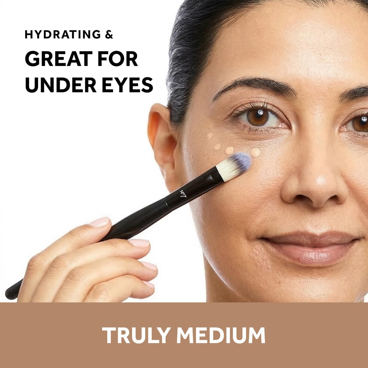 No7 Lift & Luminate Triple Action Serum Concealer - Truly Medium - Anti-Aging Liquid Concealer for Dark Circles & Blemishes, Medium to Full Coverage, 0.27 fl oz - görsel 3
