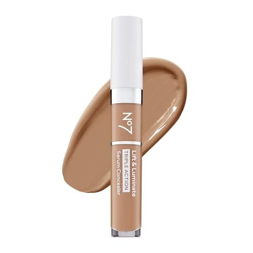 No7 Lift & Luminate Triple Action Serum Concealer - Truly Medium - Anti-Aging Liquid Concealer for Dark Circles & Blemishes, Medium to Full Coverage, 0.27 fl oz - görsel 2