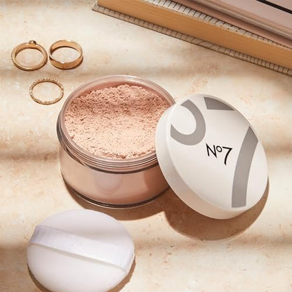 No7 Flawless Finish Loose Setting Powder - Mattifying & Blurring Setting Powder for Shine-Free, Airbrush Finish - Fair (0.71 oz) Avelisse