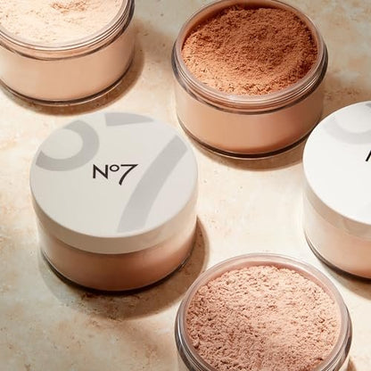 No7 Flawless Finish Loose Setting Powder - Mattifying & Blurring Setting Powder for Shine-Free, Airbrush Finish - Fair (0.71 oz) Avelisse