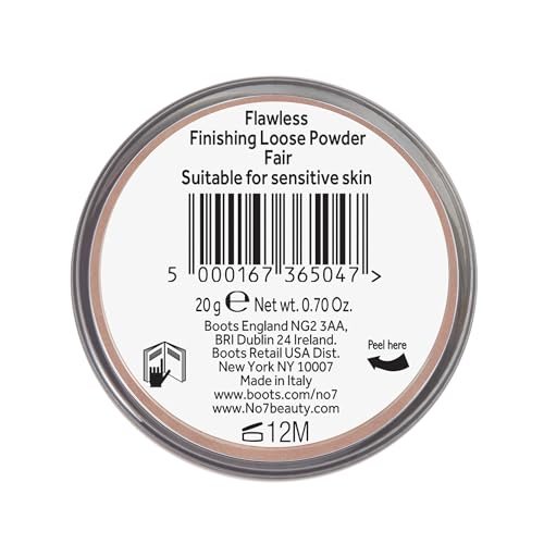 No7 Flawless Finish Loose Setting Powder - Mattifying & Blurring Setting Powder for Shine-Free, Airbrush Finish - Fair (0.71 oz) Avelisse