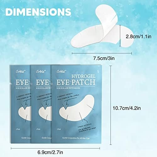 C. ARTIST 100 Pairs V-Shaped 100% Natural Eyelash Extension Under Eye Gel Pads Kit - Hydrogel Eye Patches with Collagen & Aloe Vera for Lash Tech Supplies Avelisse