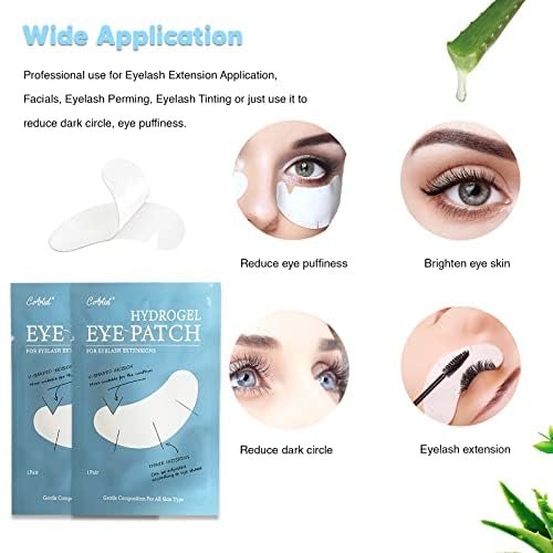C. ARTIST 100 Pairs V-Shaped 100% Natural Eyelash Extension Under Eye Gel Pads Kit - Hydrogel Eye Patches with Collagen & Aloe Vera for Lash Tech Supplies Avelisse