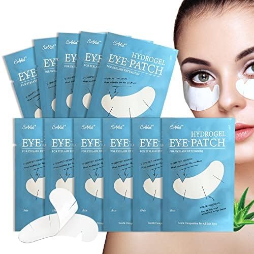 C. ARTIST 100 Pairs V-Shaped 100% Natural Eyelash Extension Under Eye Gel Pads Kit - Hydrogel Eye Patches with Collagen & Aloe Vera for Lash Tech Supplies Avelisse