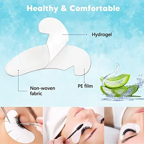 C. ARTIST 100 Pairs V-Shaped 100% Natural Eyelash Extension Under Eye Gel Pads Kit - Hydrogel Eye Patches with Collagen & Aloe Vera for Lash Tech Supplies Avelisse