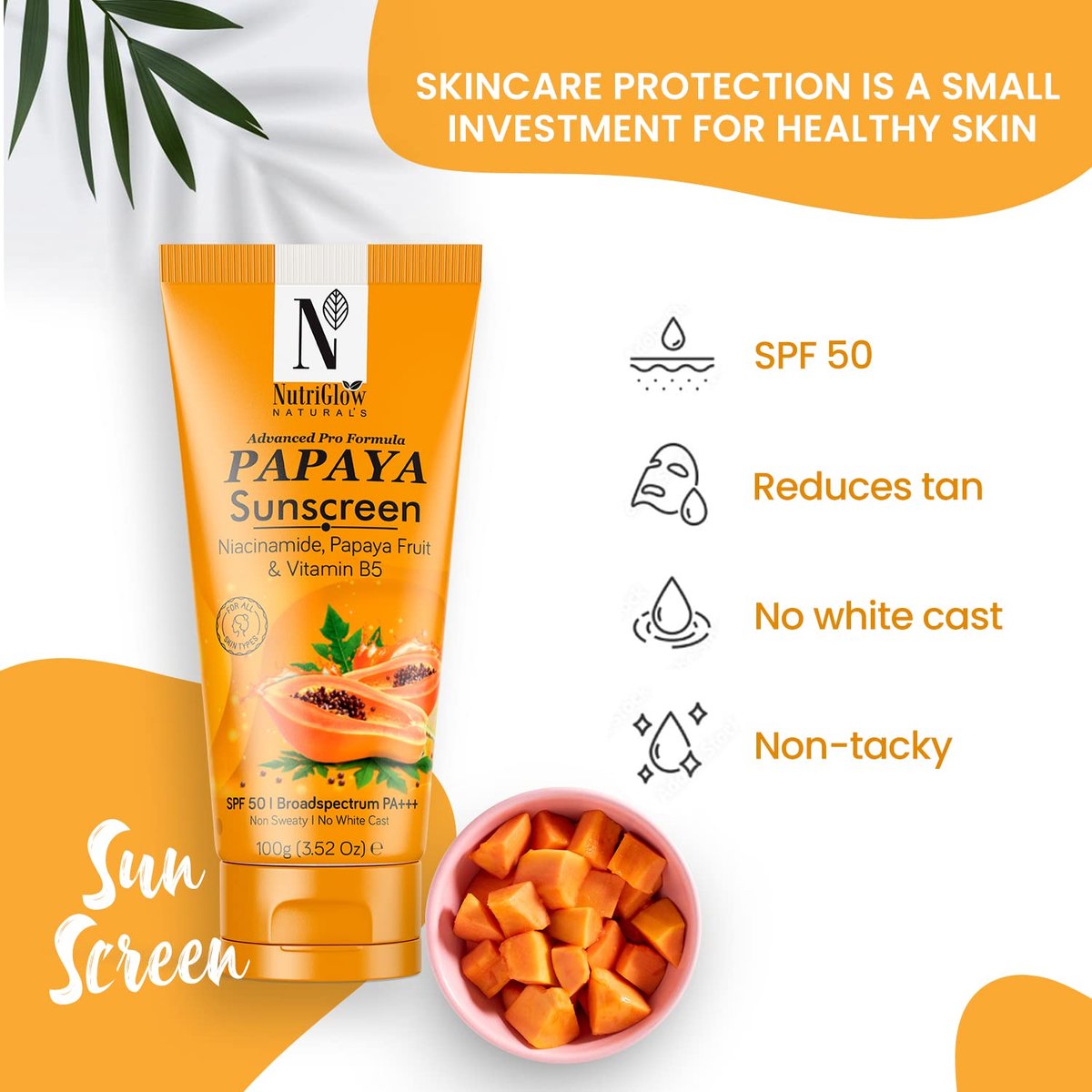 NutriGlow Naturals Advanced Pro Formula Papaya Skin Care Gift Set - 2-Pack - görsel 3