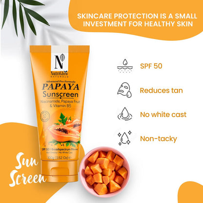 NutriGlow Naturals Advanced Pro Formula Papaya Skin Care Gift Set - 2-Pack