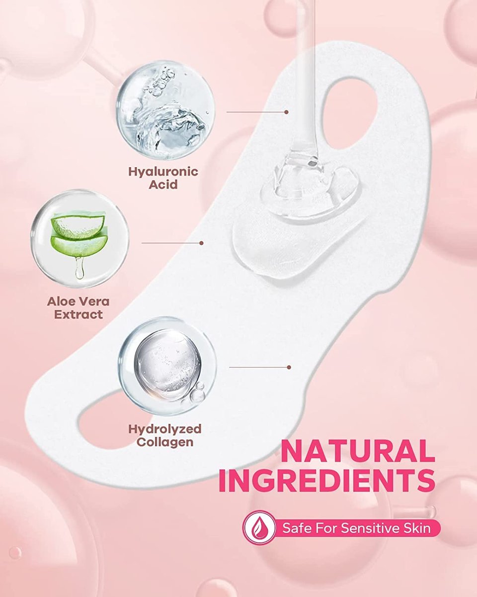 MCOMCE FairyFace V Line Shaping Face Masks (5 Count) - Double Chin Reducer, Lifting Hydrogel Collagen Mask with Aloe Vera and Seaweed, Anti-Aging and Anti-Wrinkle - görsel 5