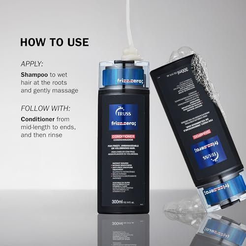 TRUSS Frizz Zero Shampoo - Anti-Frizz, Anti-Humidity Shampoo for Frizzy Hair - 10.14 Fl Oz Avelisse