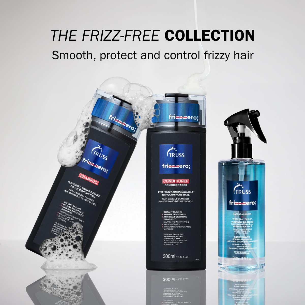 TRUSS Frizz Zero Shampoo - Anti-Frizz, Anti-Humidity Shampoo for Frizzy Hair - 10.14 Fl Oz Avelisse