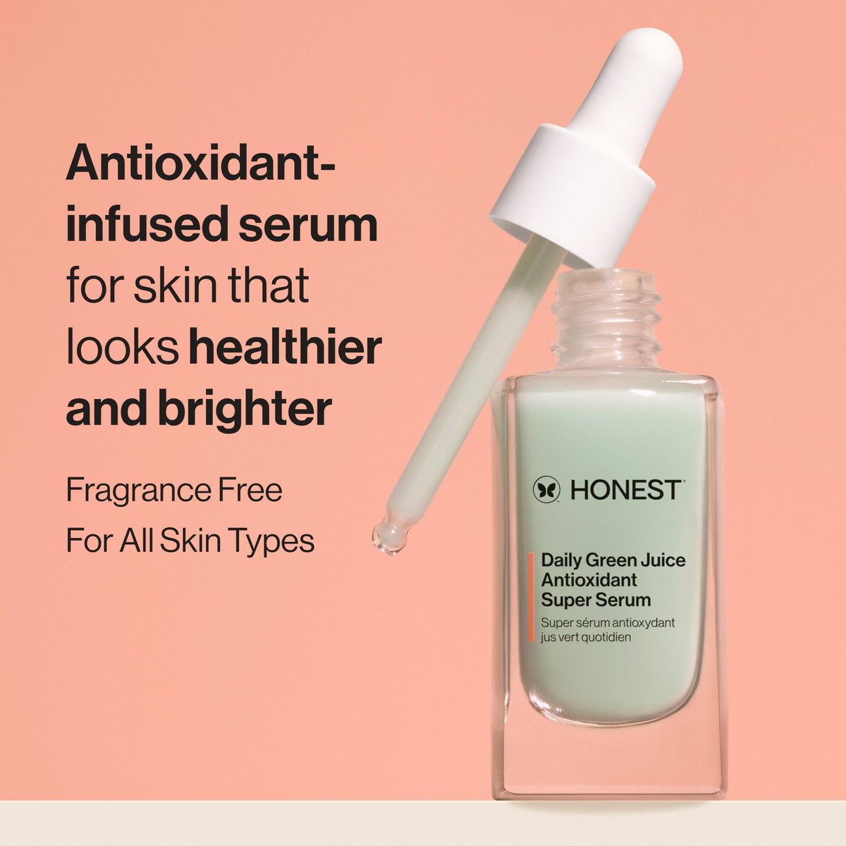 Honest Beauty Daily Green Juice Antioxidant Super Serum - Improves Skin Tone & Texture, Gentle for Sensitive Skin, Fragrance-Free Vegan, 1 fl oz Avelisse