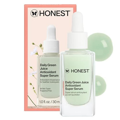 Honest Beauty Daily Green Juice Antioxidant Super Serum - Improves Skin Tone & Texture, Gentle for Sensitive Skin, Fragrance-Free Vegan, 1 fl oz Avelisse