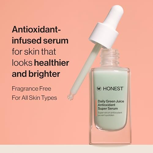 Honest Beauty Daily Green Juice Antioxidant Super Serum - Improves Skin Tone & Texture, Gentle for Sensitive Skin, Fragrance-Free Vegan, 1 fl oz Avelisse