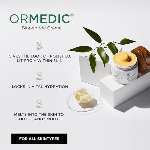 IMAGE Skincare ORMEDIC Biopeptide Crème - Balancing Face Moisturizer with Shea Butter, Hyaluronic Acid & Organic Plant Oils, 2 oz Avelisse