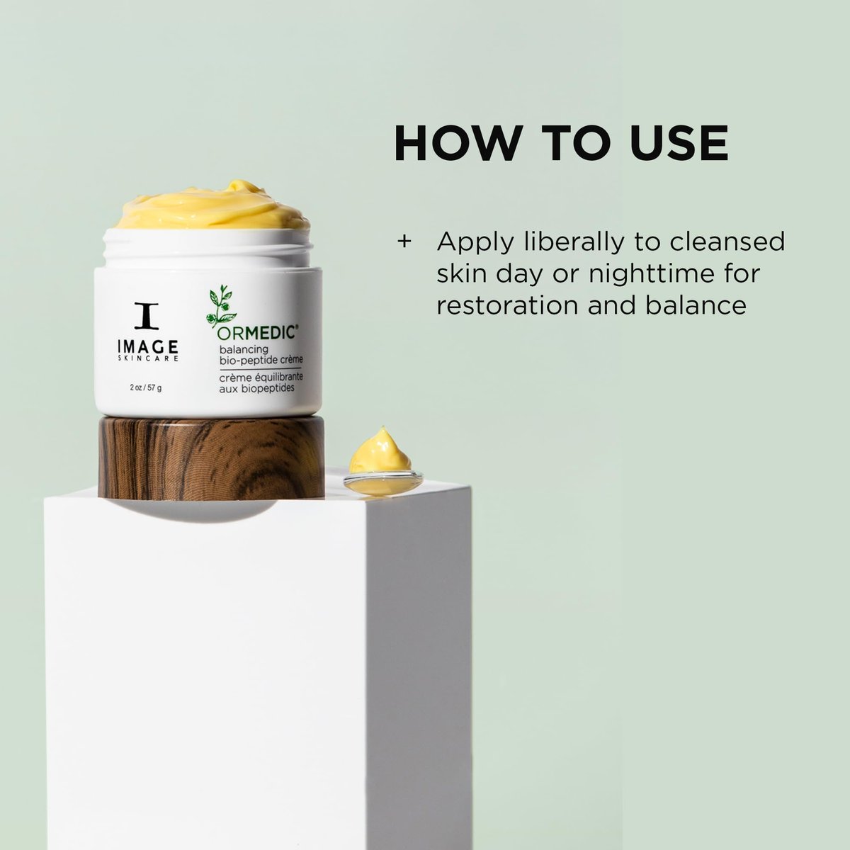 IMAGE Skincare ORMEDIC Biopeptide Crème - Balancing Face Moisturizer with Shea Butter, Hyaluronic Acid & Organic Plant Oils, 2 oz Avelisse