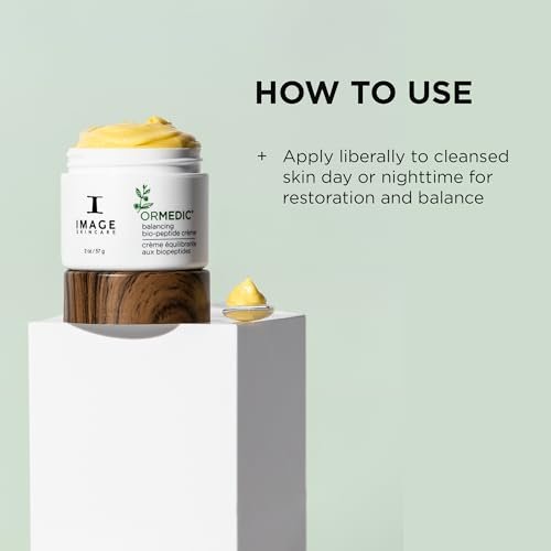 IMAGE Skincare ORMEDIC Biopeptide Crème - Balancing Face Moisturizer with Shea Butter, Hyaluronic Acid & Organic Plant Oils, 2 oz Avelisse
