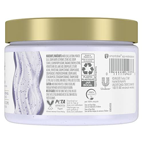 Dove Body Love Night Recovery Body Scrub with Retinol Serum and Exfoliants for Dry, Worn-Down Skin - 340 g Avelisse