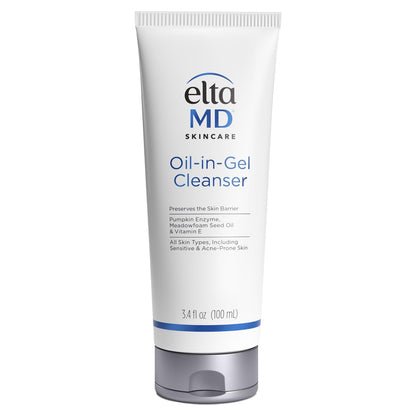 EltaMD Oil-In-Gel Facial Cleanser - Daily Gentle Face Cleanser, Removes Long-Wear Makeup, Sunscreen, and Sweat, 3.4 oz Avelisse