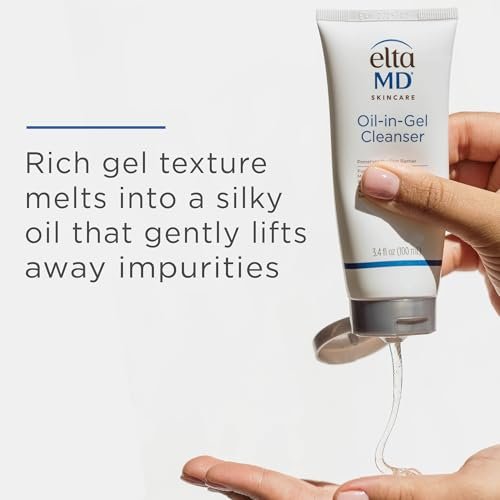 EltaMD Oil-In-Gel Facial Cleanser - Daily Gentle Face Cleanser, Removes Long-Wear Makeup, Sunscreen, and Sweat, 3.4 oz Avelisse
