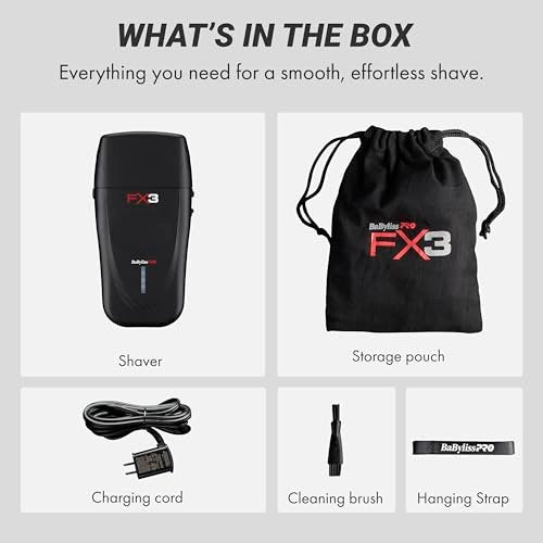 BaBylissPRO Barberology Double Foil Shaver FXX3SB FX3 Professional High-Speed Electric Shaver Avelisse