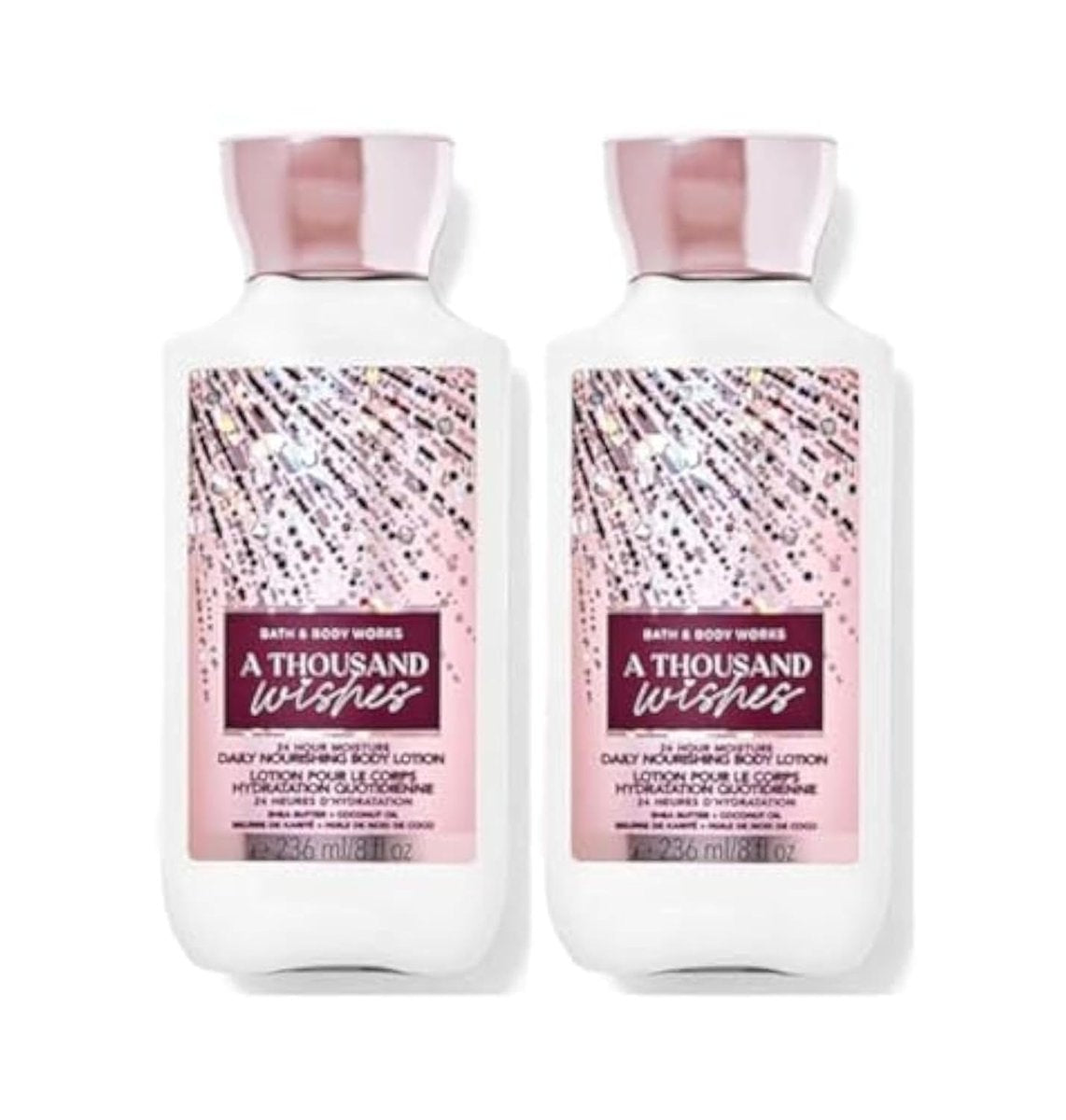 Bath & Body Works A Thousand Wishes Super Smooth Body Lotion - 8 oz (2-Pack) for Women Avelisse