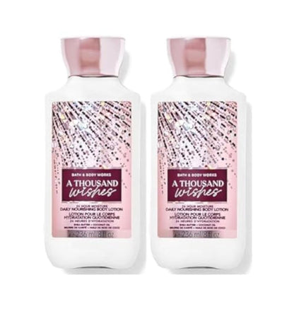 Bath & Body Works A Thousand Wishes Super Smooth Body Lotion - 8 oz (2-Pack) for Women Avelisse