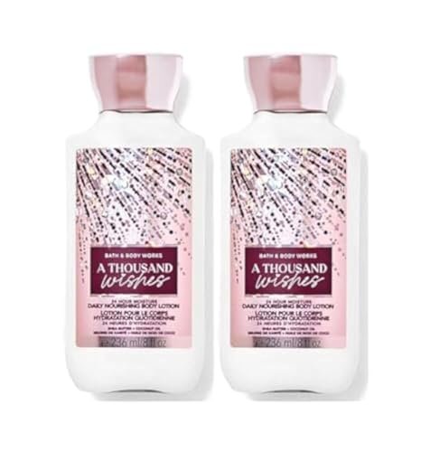 Bath & Body Works A Thousand Wishes Super Smooth Body Lotion - 8 oz (2-Pack) for Women Avelisse